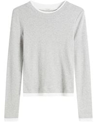 St. Agni - Organic Cotton Layered Long Sleeve Top - Lyst
