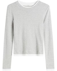 St. Agni - Organic Cotton Layered Long Sleeve Top - Lyst