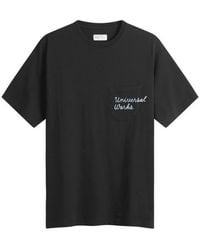 Universal Works - Script Logo Pocket T-Shirt - Lyst