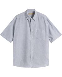 FRIZMWORKS - Og Stripe Seersucker Short Sleeve Shirt - Lyst