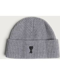 Ami Paris - Merino Wool Adc Beanie - Lyst