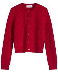 Marine Serre - Moon Jacquard Knit Fitted Cardigan - Lyst