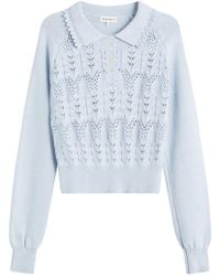 My Mum Made It - Buttoned Lace Knit Pullover - Lyst