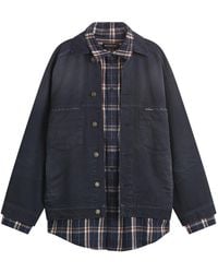 Balenciaga - Double Layer Patched Shirt Jacket - Lyst