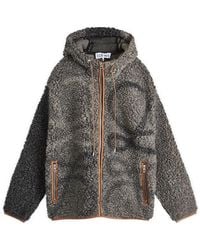 Loewe - Jacquard Fleece Hooded Jacket - Lyst