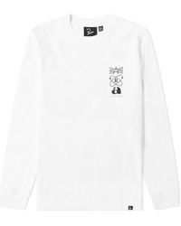 by Parra Long Sleeve Rest Day T-shirt - White