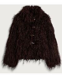 Peachy Den - Patti Faux Fur Coat Jacket - Lyst