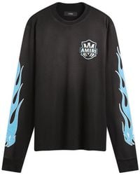 Amiri - Eagle Flames Long Sleeve T-Shirt - Lyst