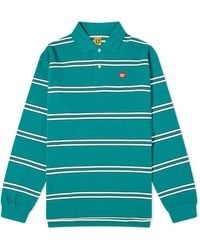 Human Made - Long Sleeve Striped Polo Shirt - Lyst