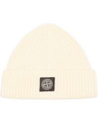 Stone Island - Full Rib Rws Wool Beanie - Lyst
