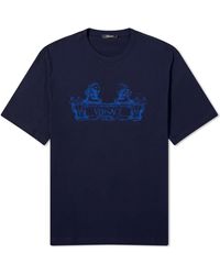 Versace - Cartouche Print T-Shirt - Lyst