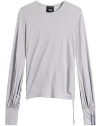 Y-3 - Chince Drape Long Sleeve Top - Lyst