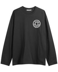 Acne Studios - Button Logo Long Sleeve T-Shirt - Lyst