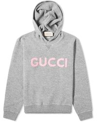 Gucci - Intarsia Logo Knit Hoodie - Lyst