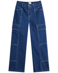 Closed - Cali-X Wide Leg Cargo Jeans - Lyst