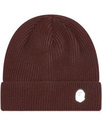 A Bathing Ape - One Point Knitted Beanie Hat - Lyst