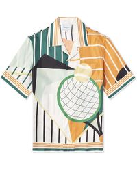 Casablancabrand - Court Abstrait Short Sleeve Silk Shirt - Lyst