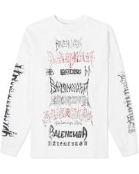 Balenciaga - Metal Logo Long Sleeve T-Shirt - Lyst