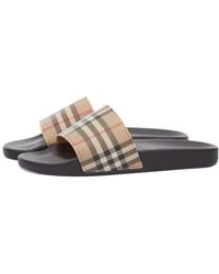 Burberry - Furley Check Slide - Lyst