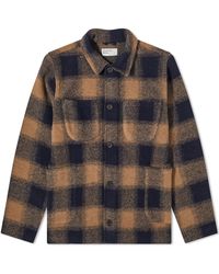 Universal Works - Check Wool Fleece Lumber Jacket - Lyst