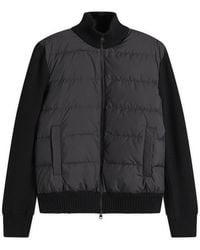 Moncler - Hybrid Padded Front Wool Zip Jacket - Lyst