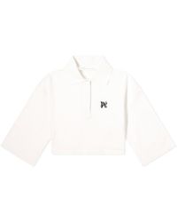 Palm Angels - Monogram Cropped Polo Shirt Top - Lyst