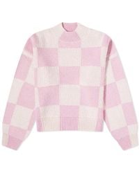 Stine Goya - Adonis Checkerboard Knitted Jumper - Lyst