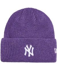 KTZ - New York Yankees Wide Cuff Beanie Hat - Lyst