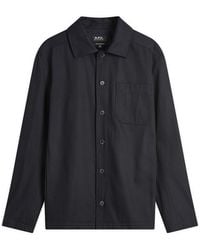 A.P.C. - Jeffray Wool Gabardine Shirt Jacket - Lyst