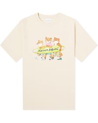 Maison Kitsuné - Surfing Foxes Comfort T-Shirt - Lyst