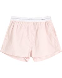 Calvin Klein - Cotton Poplin Sleep Short - Lyst