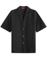 Gucci - Linen Blend Gg Canvas Shirt - Lyst