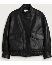 Charoux - Tunnel Aviator Leather Jacket - Lyst