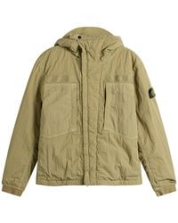Stone Island - Warp Rib Nylon-Tc Hooded Jacket - Lyst