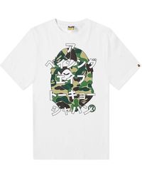 A Bathing Ape - Abc Camo Japanese Letters T-Shirt X - Lyst