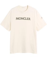 Moncler - Flocked Logo T-Shirt - Lyst