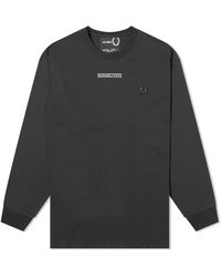 Fred Perry - X Raf Simons Embroidered Long Sleeve T-Shirt - Lyst
