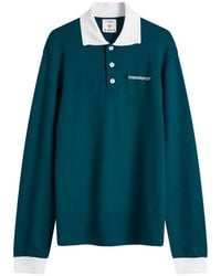 CASABLANCA - Logo Long Sleeve Polo Shirt - Lyst