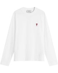 Ami Paris - Small Adc Classic Long Sleeve T-Shirt - Lyst