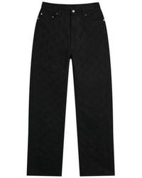 CASABLANCA - Denim Straight Leg Monogram Jeans - Lyst