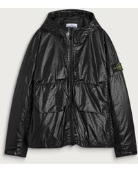 Stone Island - Light Nylon 3L-Tc Hooded Jacket - Lyst