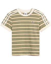 adidas - Striped Terry T-Shirt - Lyst