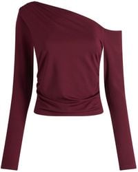Tala - 365 Cupro Gathered Long Sleeve Top - Lyst