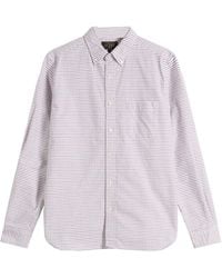 Beams Plus - Tattersall Check Button Down Oxford Shirt - Lyst