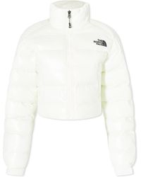The North Face - Logo-embroidered Cropped Puffer Jacket - Lyst