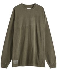 WTAPS - 09 Garment Dyed Long Sleeve Back Logo T-Shirt - Lyst