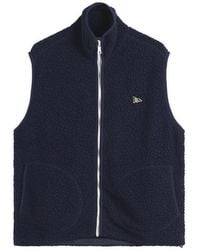 Drake's - Boucle Wool Fleece Vest - Lyst