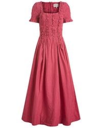 Damson Madder - Raphaela Ruffle Midi Dress - Lyst