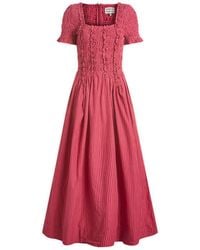 Damson Madder - Raphaela Ruffle Midi Dress - Lyst