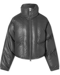 Agolde - Edie Leather Puffer Jacket - Lyst